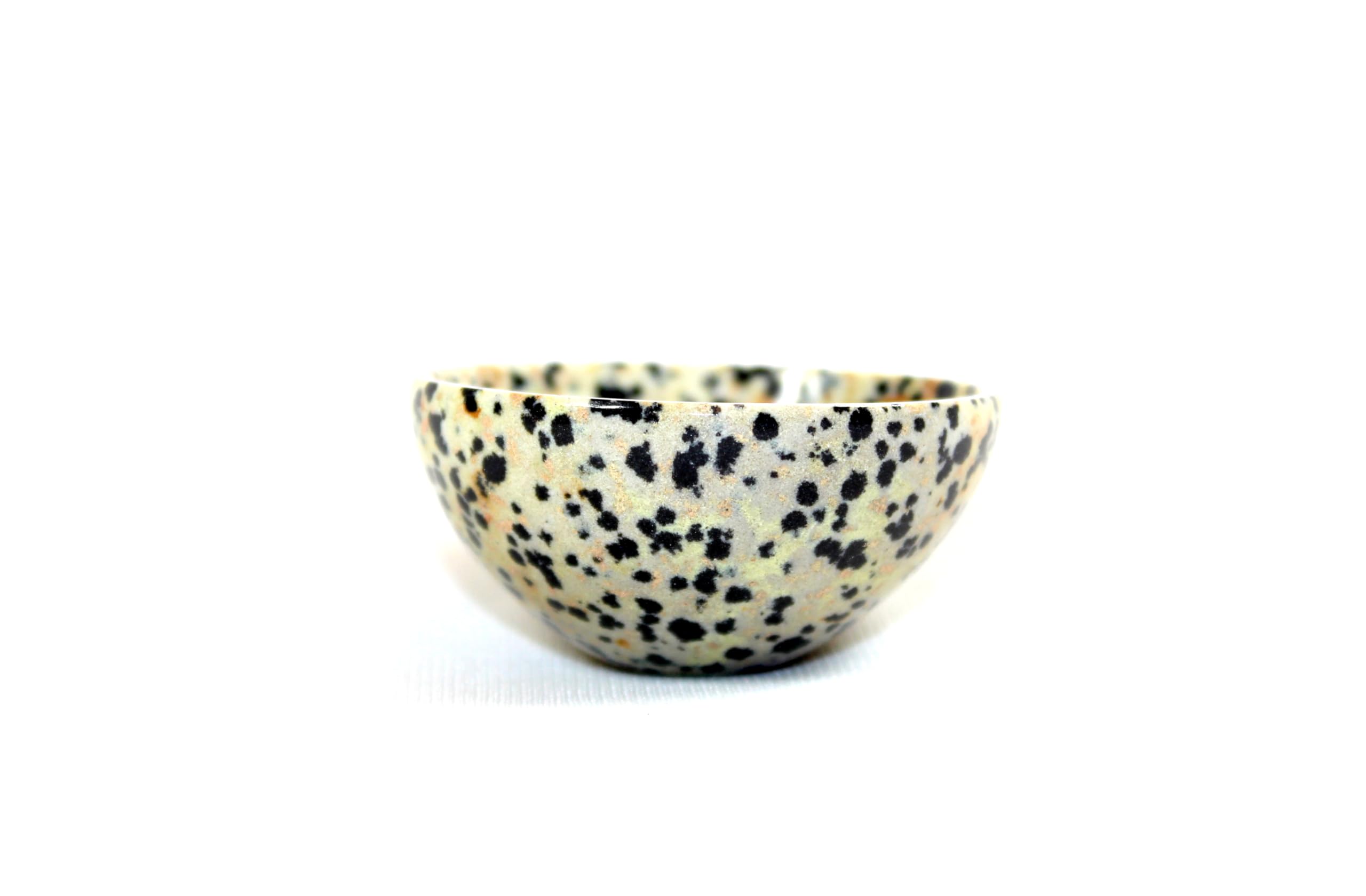 Dalmation Jasper Gemstone Bowl | 2-Inch | Boost Confidence & Encourage Joy | Home Office Decor