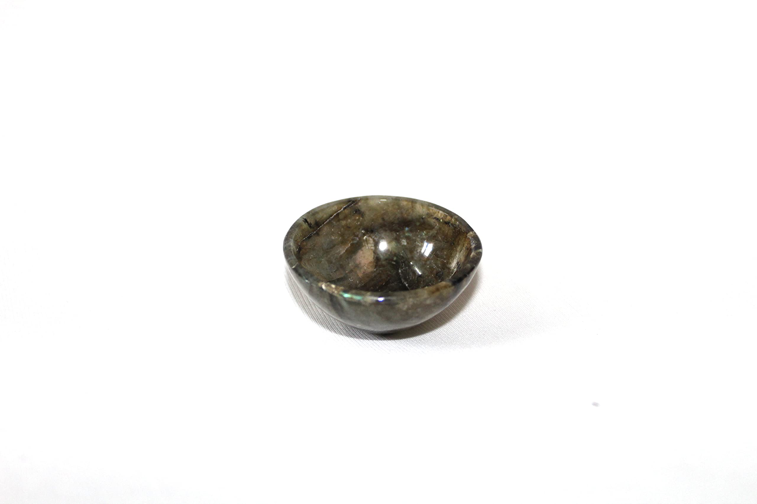 Labradorite Gemstone Bowl | 2-inch | Energy & Aura Protection | Home Office Decor