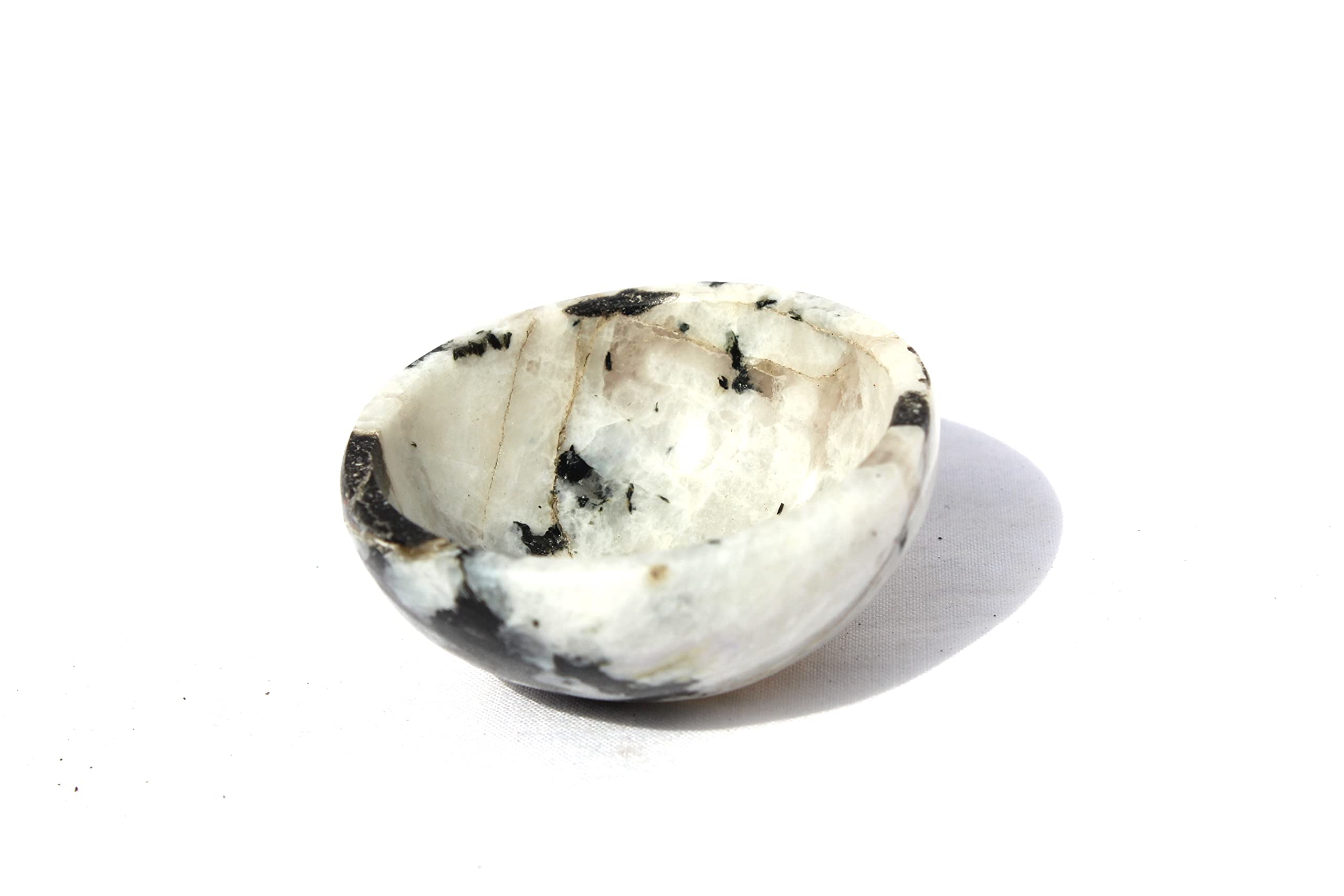 Rainbow Moonstone Gemstone Bowl | 2-inch | Spiritual Growth & Balancing | Home Decor