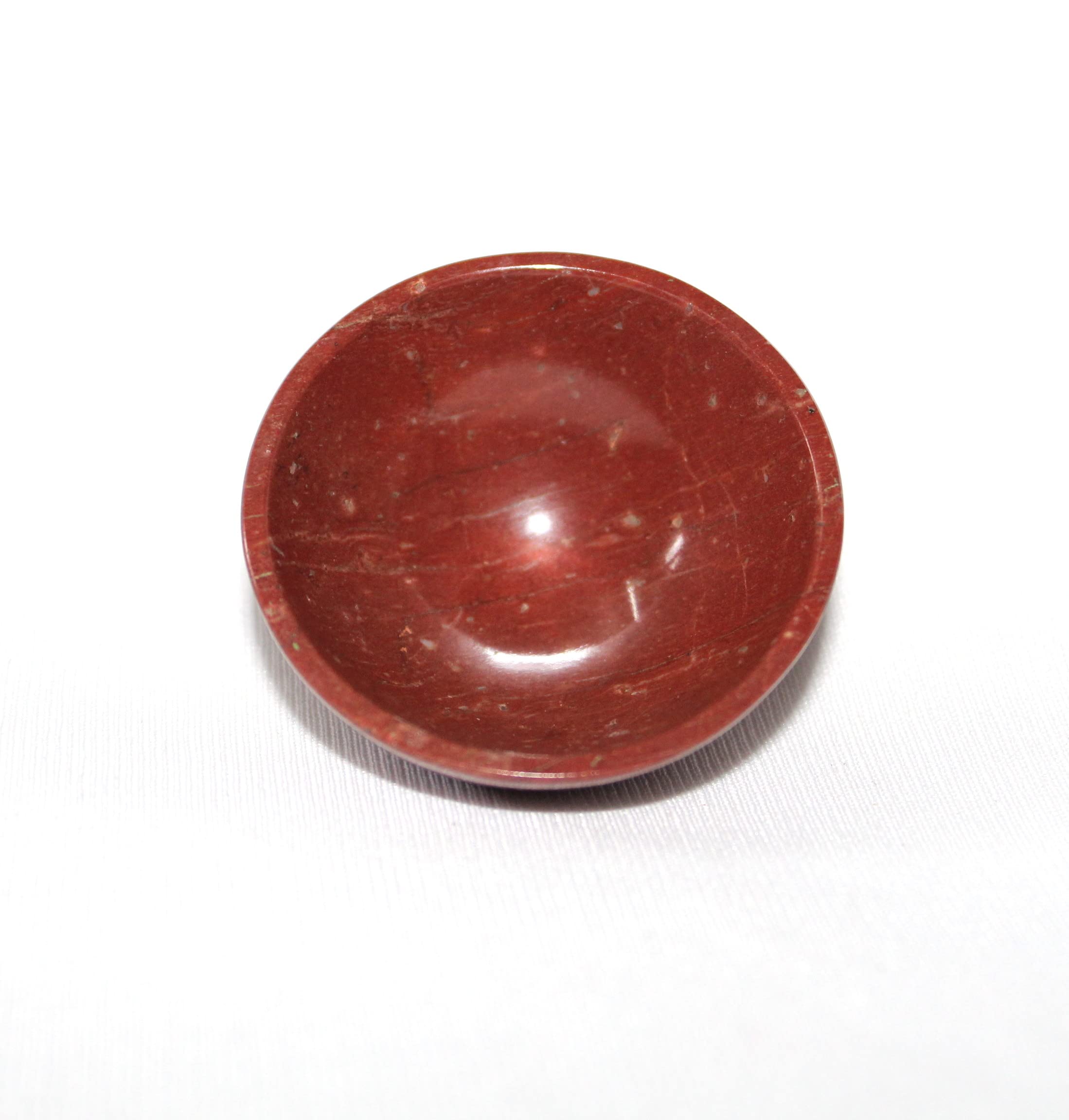 Red Jasper Gemstone Bowl | 2-inch | Strength & Grounding Stability | Home Decor