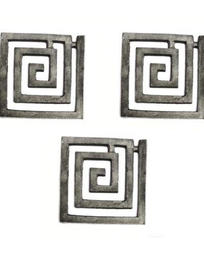 Silver Lead Square Helix set of 3 | South-West Corner Decor