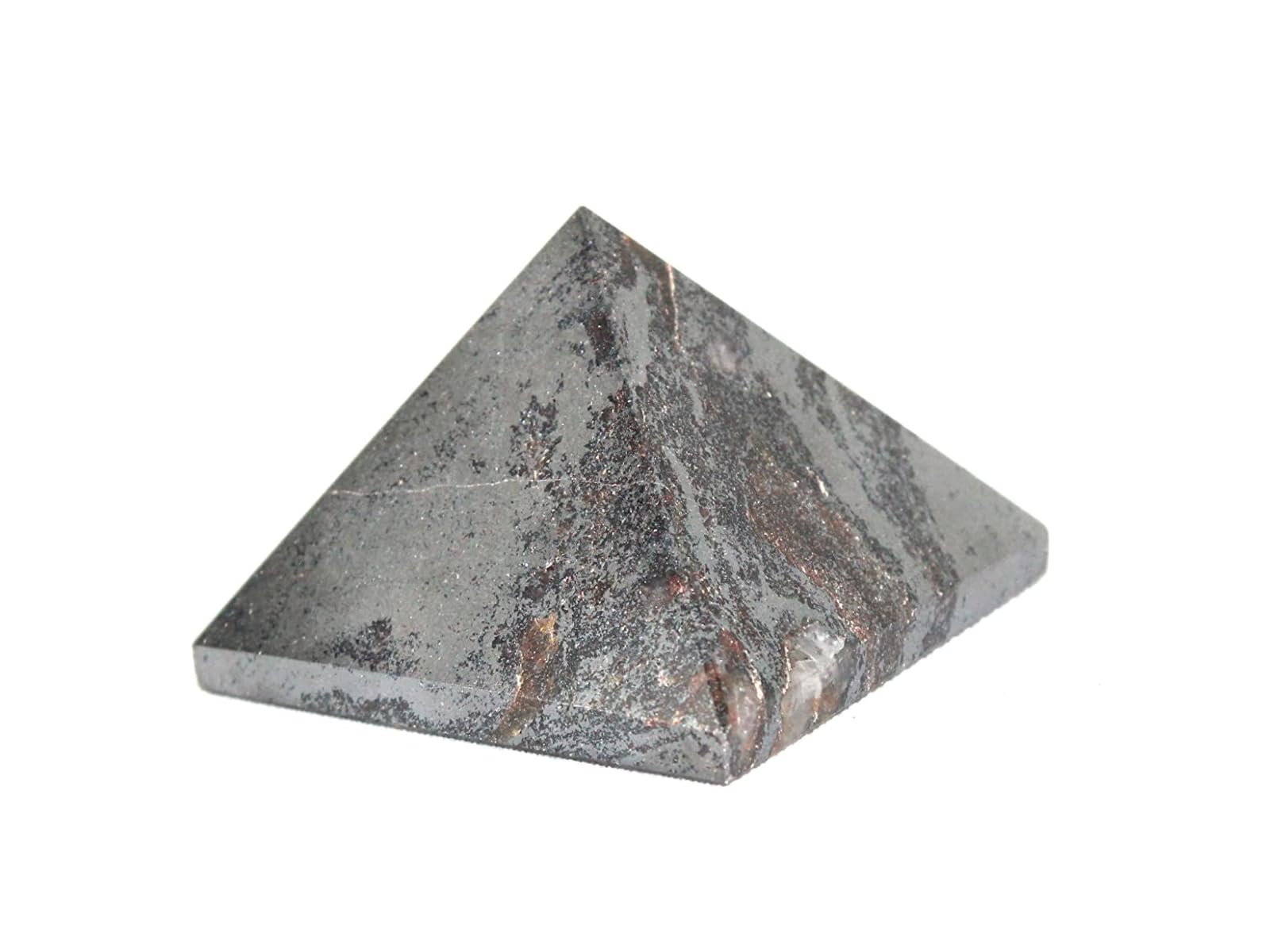 Hematite Pyramid | 1.5 inch | Promotes grounding & stability | Natural Stone | Home Decor