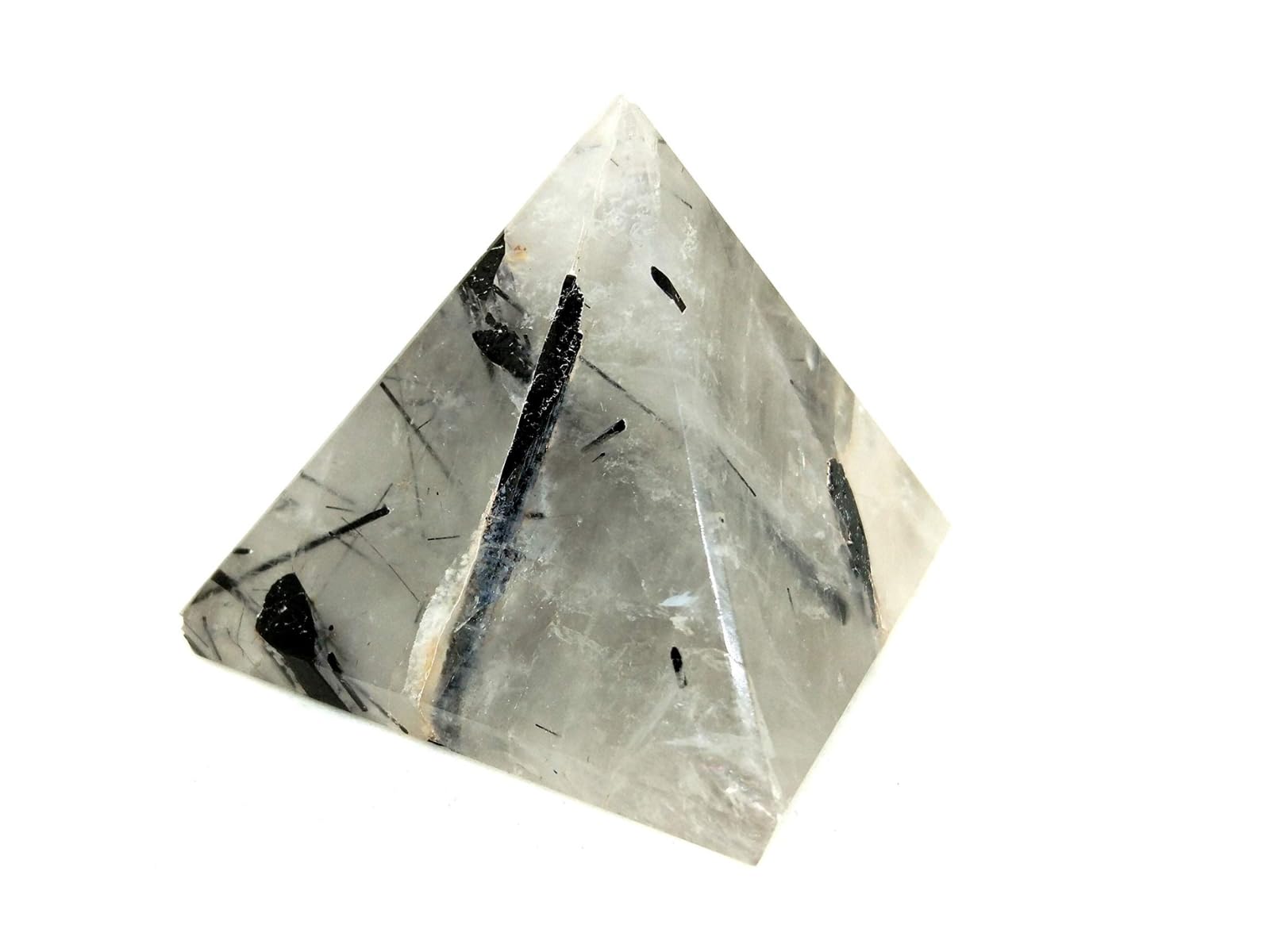 Rutialed Quartz Crystal Pyramid | 1.5-2 Inch Approx. | Natural Stone | Home Decor