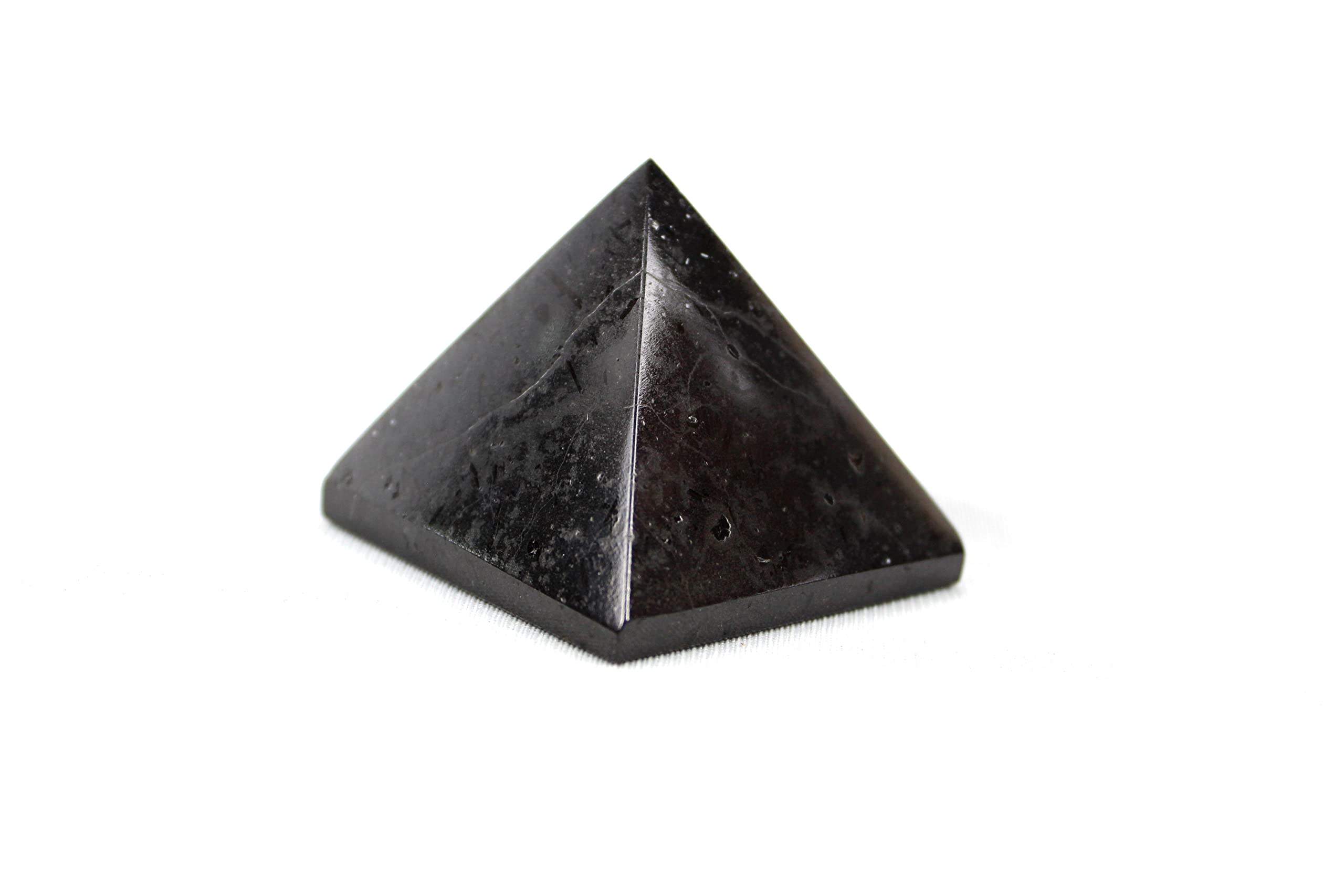 Black Tourmaline Pyramid | 2-inch Approx. | Negative energy Removal | Natural Stone | Home Decor