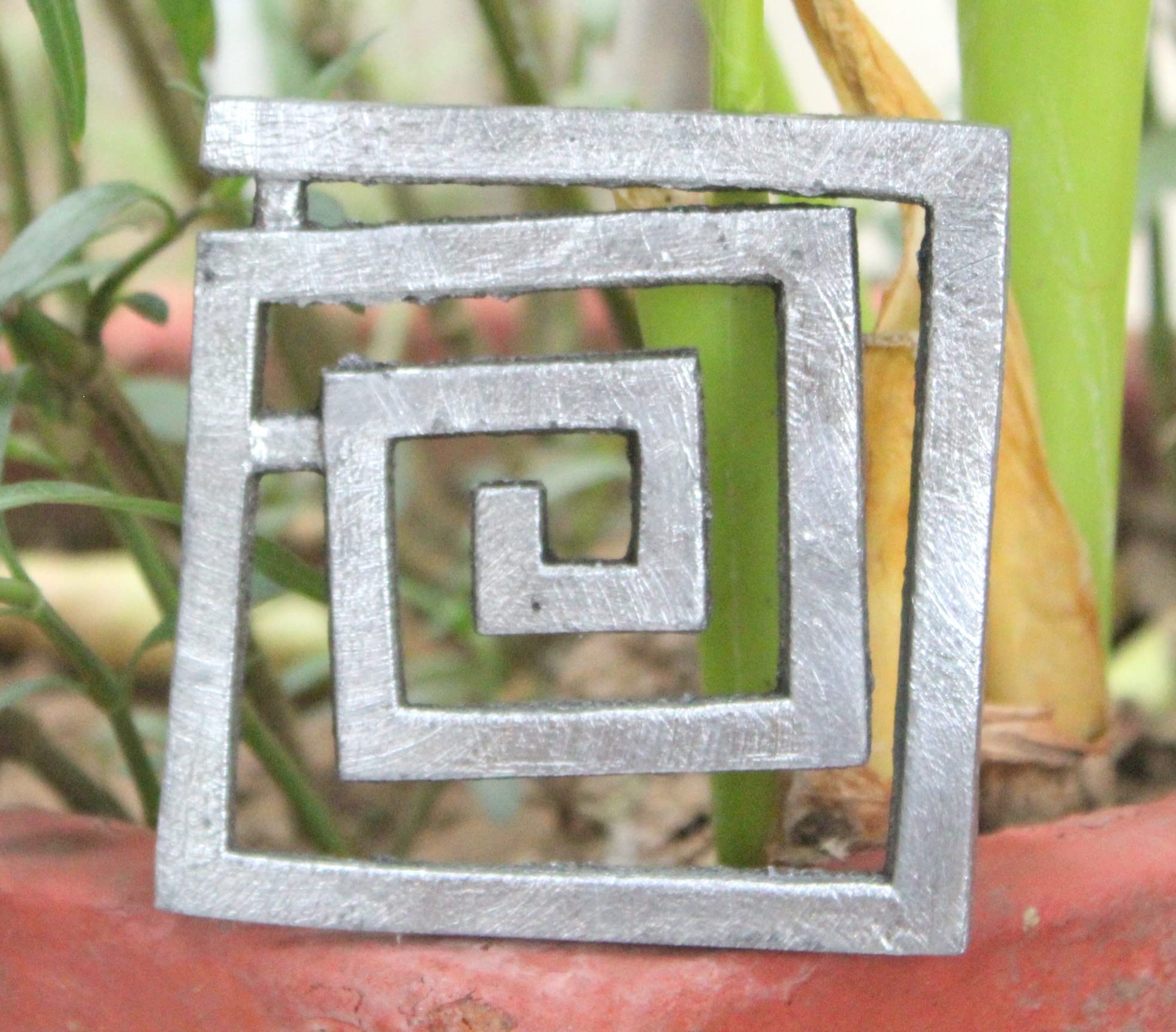 Silver Lead Square Helix  | South-West Corner Decor