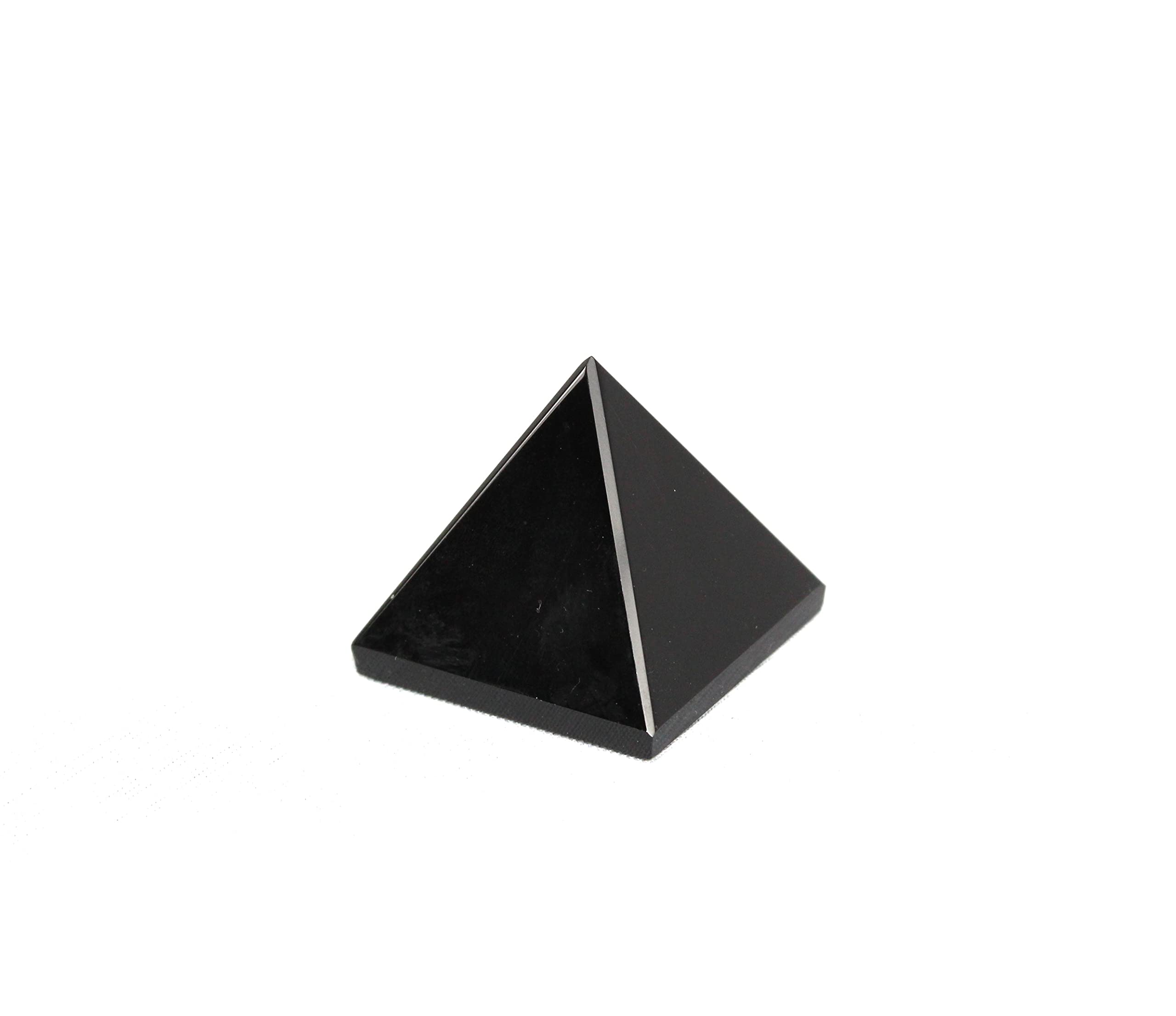 Black Agate Pyramid | 1.5-2 inch Approx. | Negative Energy Removal | Natural Stone | Home Decor