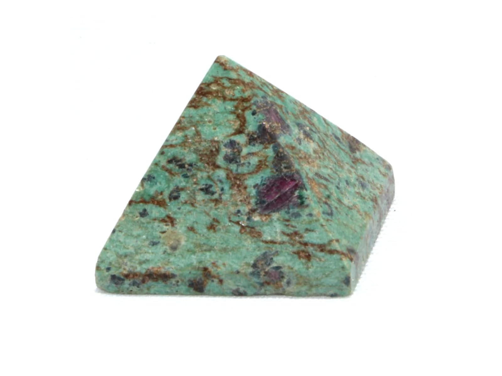 Ruby Fuchsite Pyramid | 1.5-2 inch | Energy Balancing & Healing | Natural Stone | Home Decor