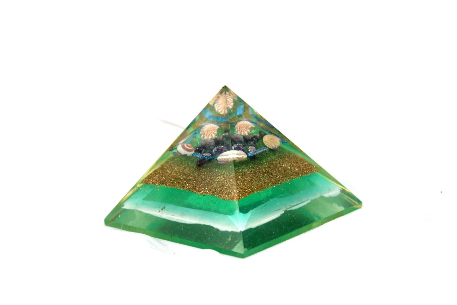Ocean Orgone Energy Pyramid | Increase Energy Level , Relax & Sleep Better | Home Office Decor