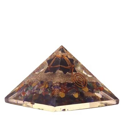 Tourmaline Merkaba Orgone Pyramid | Handmade | Home Office Decor