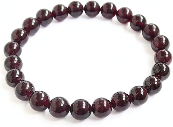 Jet Garnet Bracelet | 8mm Beads | self-confidence | Increase strength
