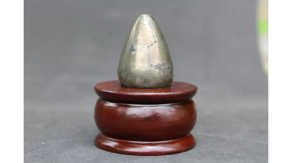 Pyrite Egg Gemstone Egg | 2-Inch | Wealth attraction | Home Office Decor