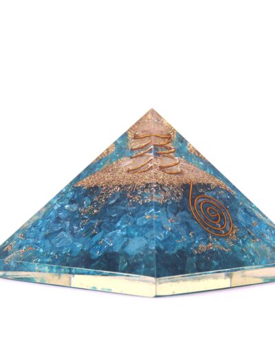 Blue Onyx Orgone Pyramid | Spiritual Healing | Handmade | Home Office Decor