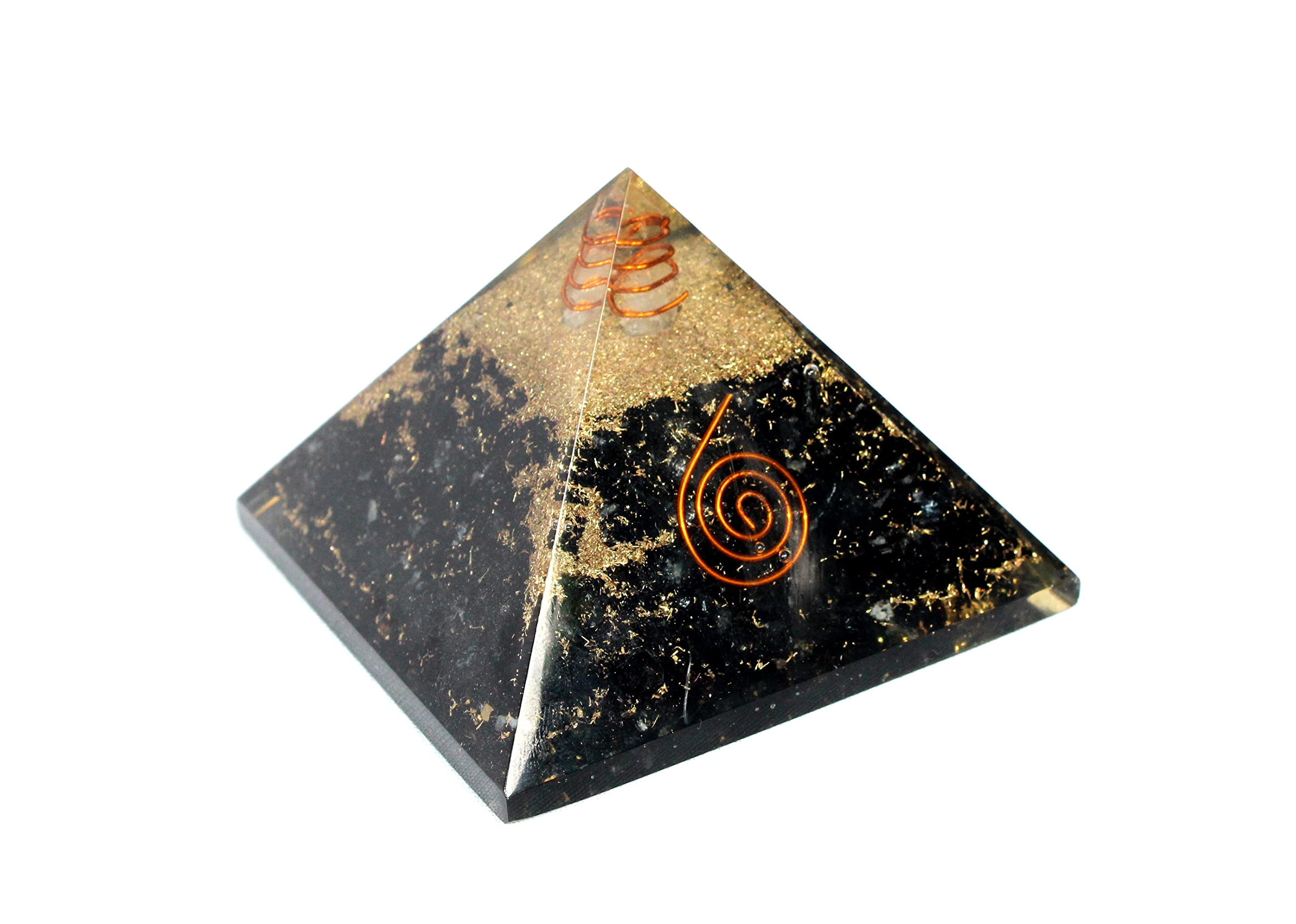 Tourmaline Orgone Pyramid | Confidence Prosperity Attracts Inspiration | Handmade | Home Office Decor