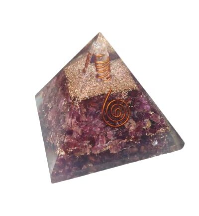 Garnet Orgone Pyramid | Good Luck Positive Energy | Handmade | Home Office Decore