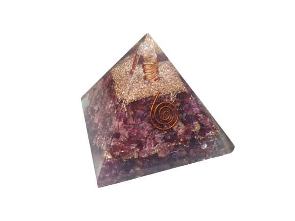 Garnet Orgone Pyramid | Good Luck Positive Energy | Handmade | Home Office Decore