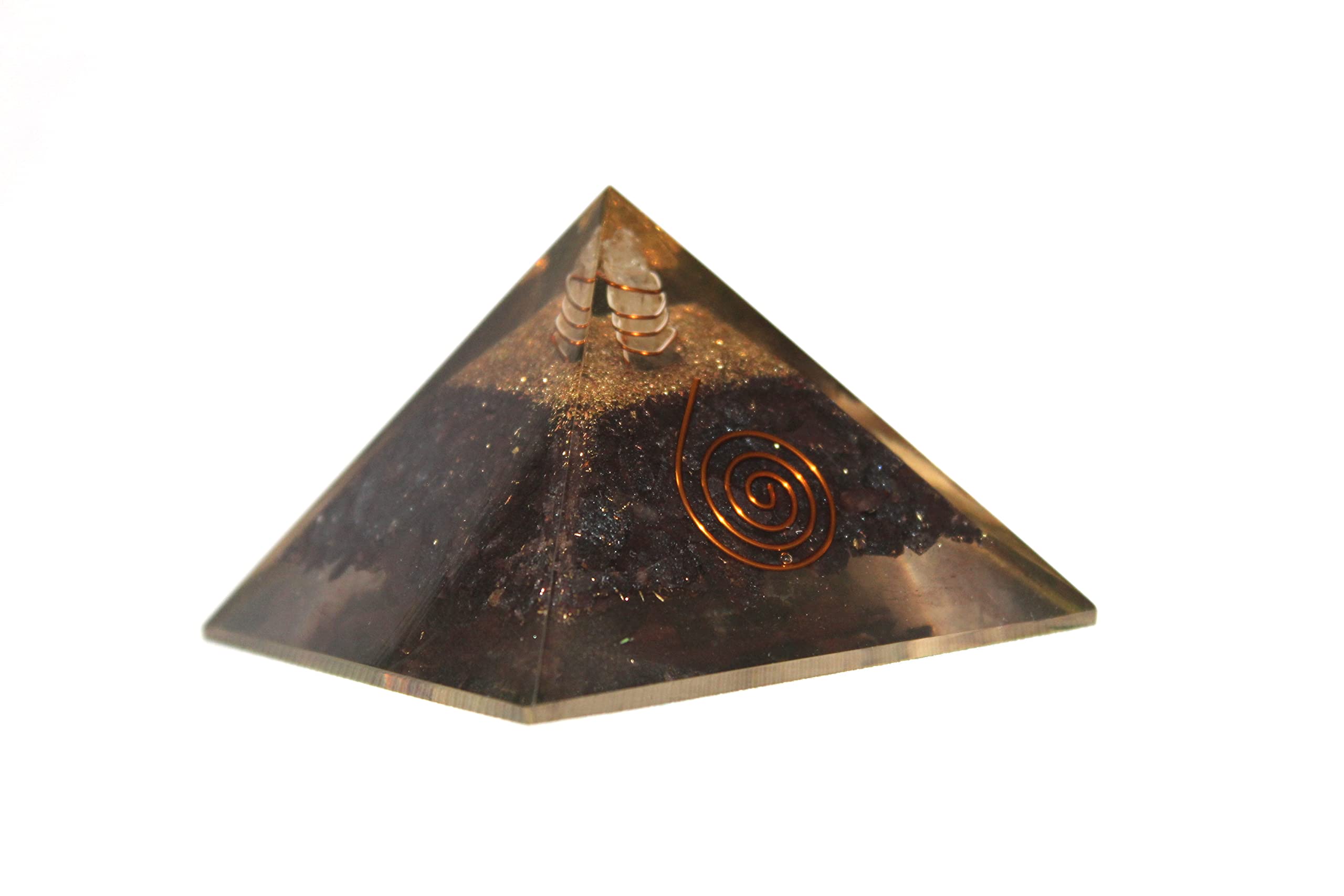 Hematite Orgone Pyramid | Peace full & Self Confidence | Handmade | Home Office Decor
