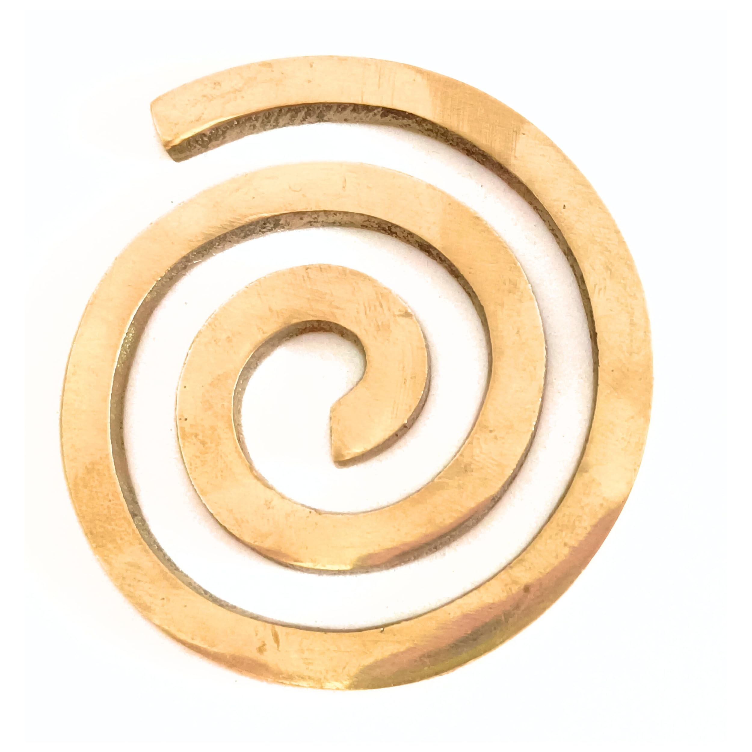 Brass Chokurei Coil Helix | North - West Corner Decor