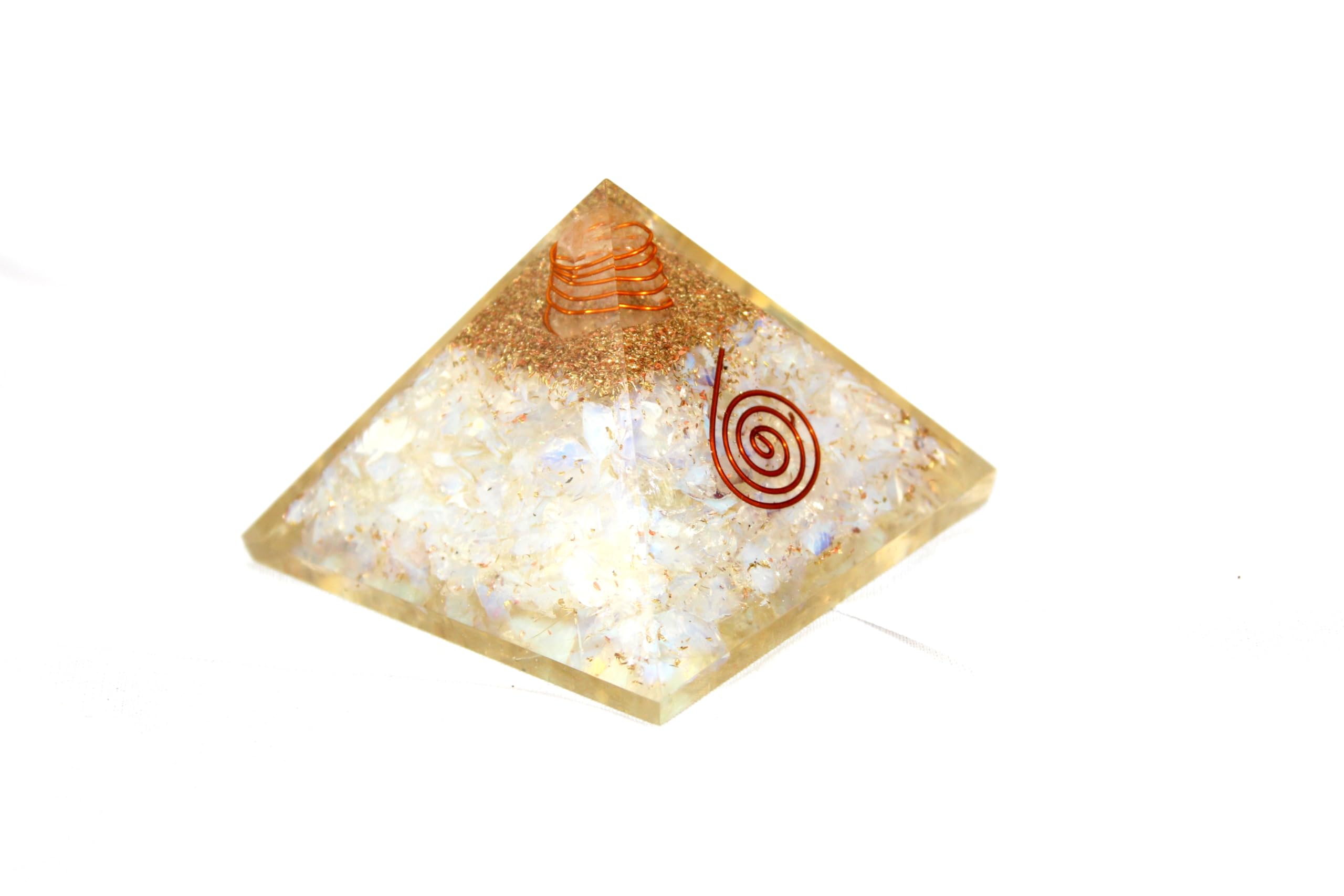 Opalite Orgone Pyramid | Students Stress Relief | Handmade | Home Office Decor