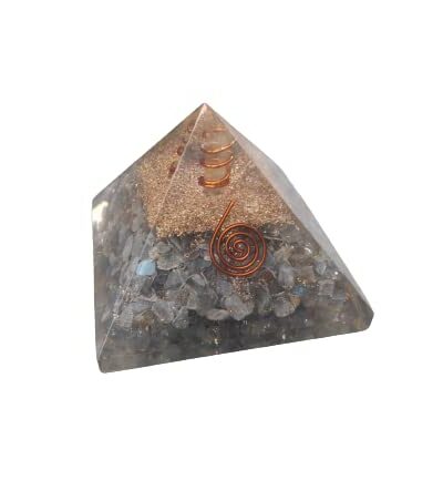 Labradorite Orgone Pyramid | Purify Energy | Handmade | Home Office Decor