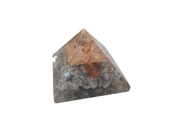 Labradorite Orgone Pyramid | Purify Energy | Handmade | Home Office Decor