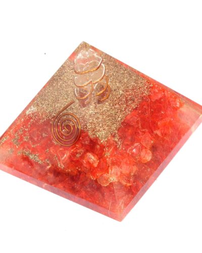 Orange Onyx Orgone Pyramid  | Decision Making | Handmade | Home Office Decor