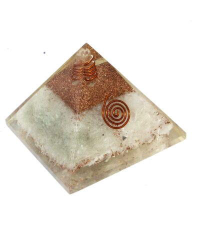 Selenite Orgone Pyramid | Spiritual Energy | Handmade | Home Office Decor