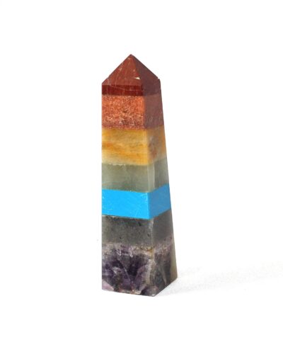 Chakra Bounded Tower | 3.5-4 inch | Chakra Balancing | Natural | Home Decor