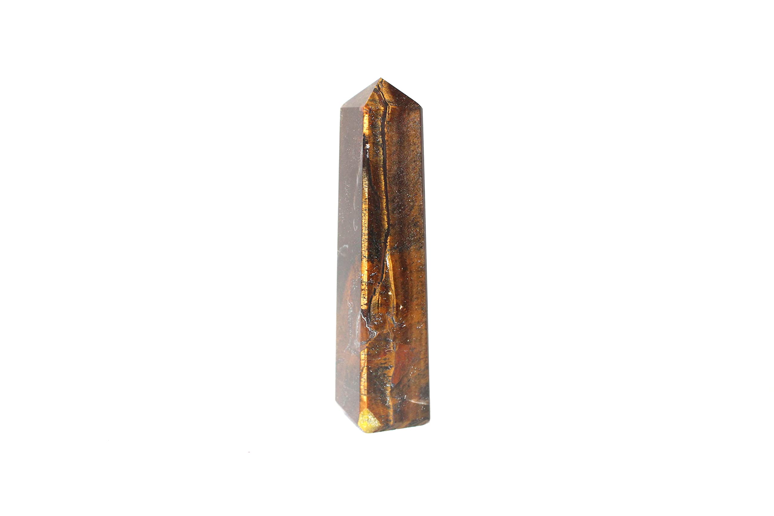 Tiger Eye Gemstone Tower | 3.5-4 inch | Protection | Natural | Home Decor