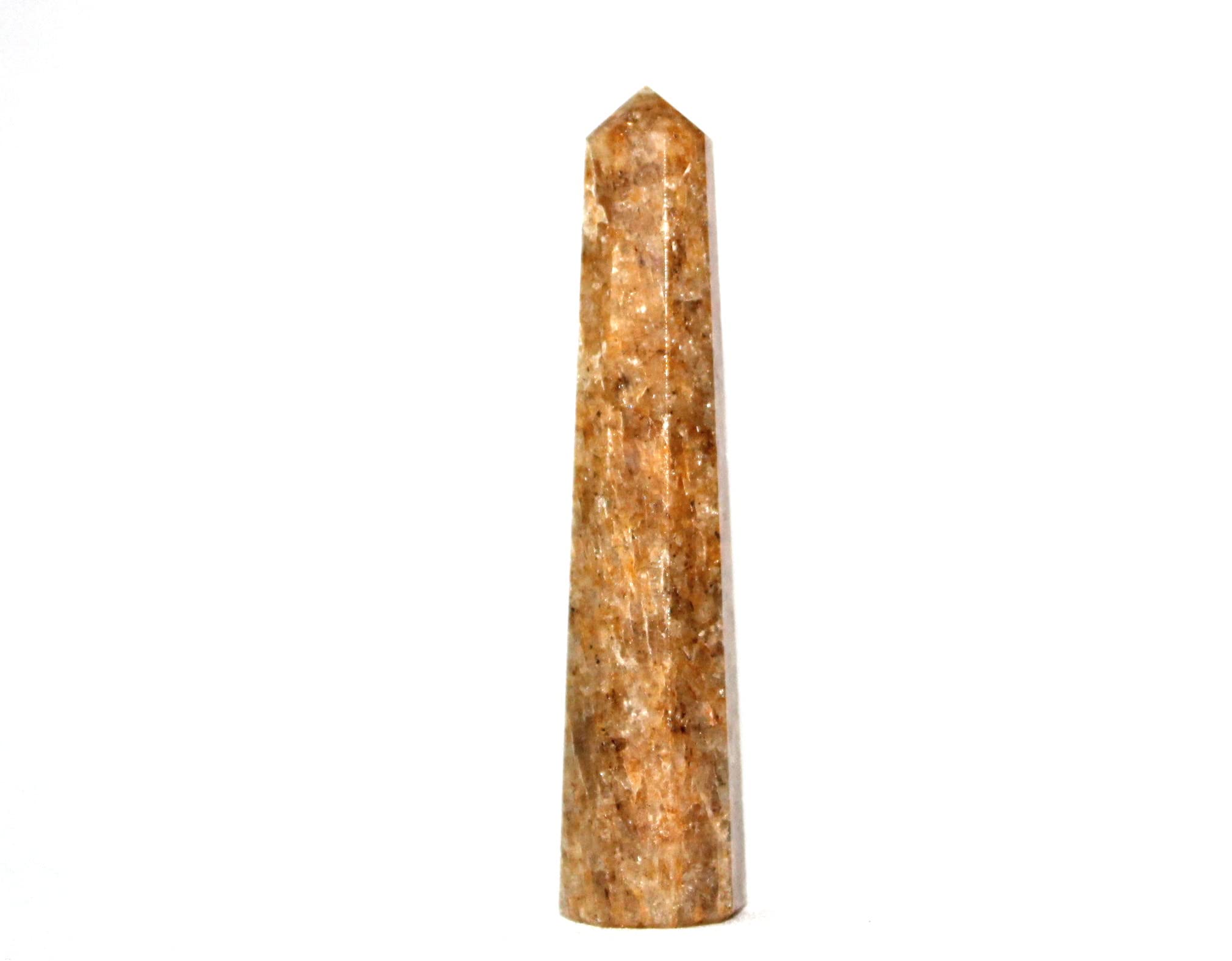 Golden Quartz Gemstone Obelisk | 3.5-4 inch | Energy Amplification | Natural | Home Decore