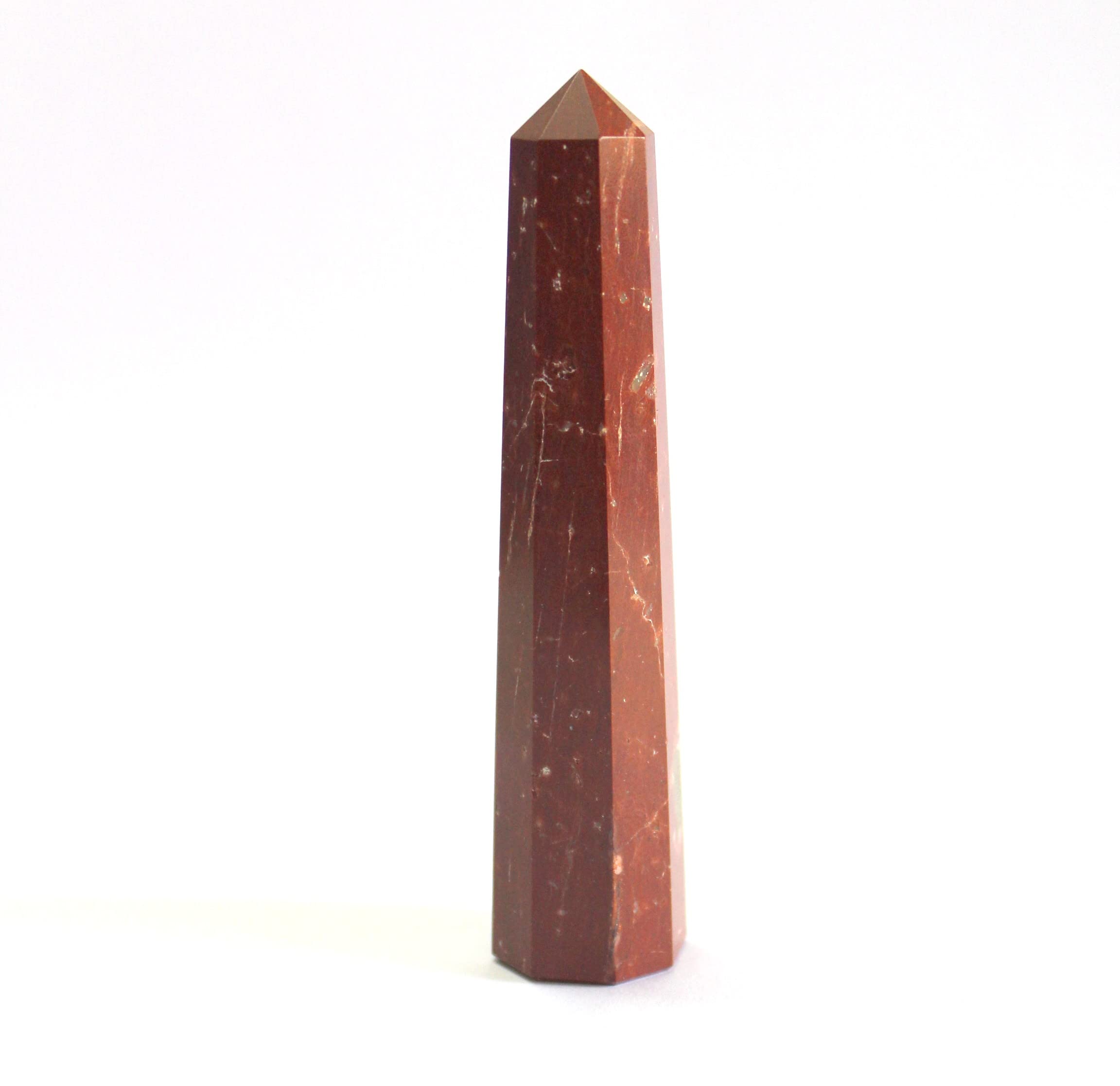 Red Jasper Gemstone Obelisk | 3.5-4 inch | Stability | Natural | Home Decor
