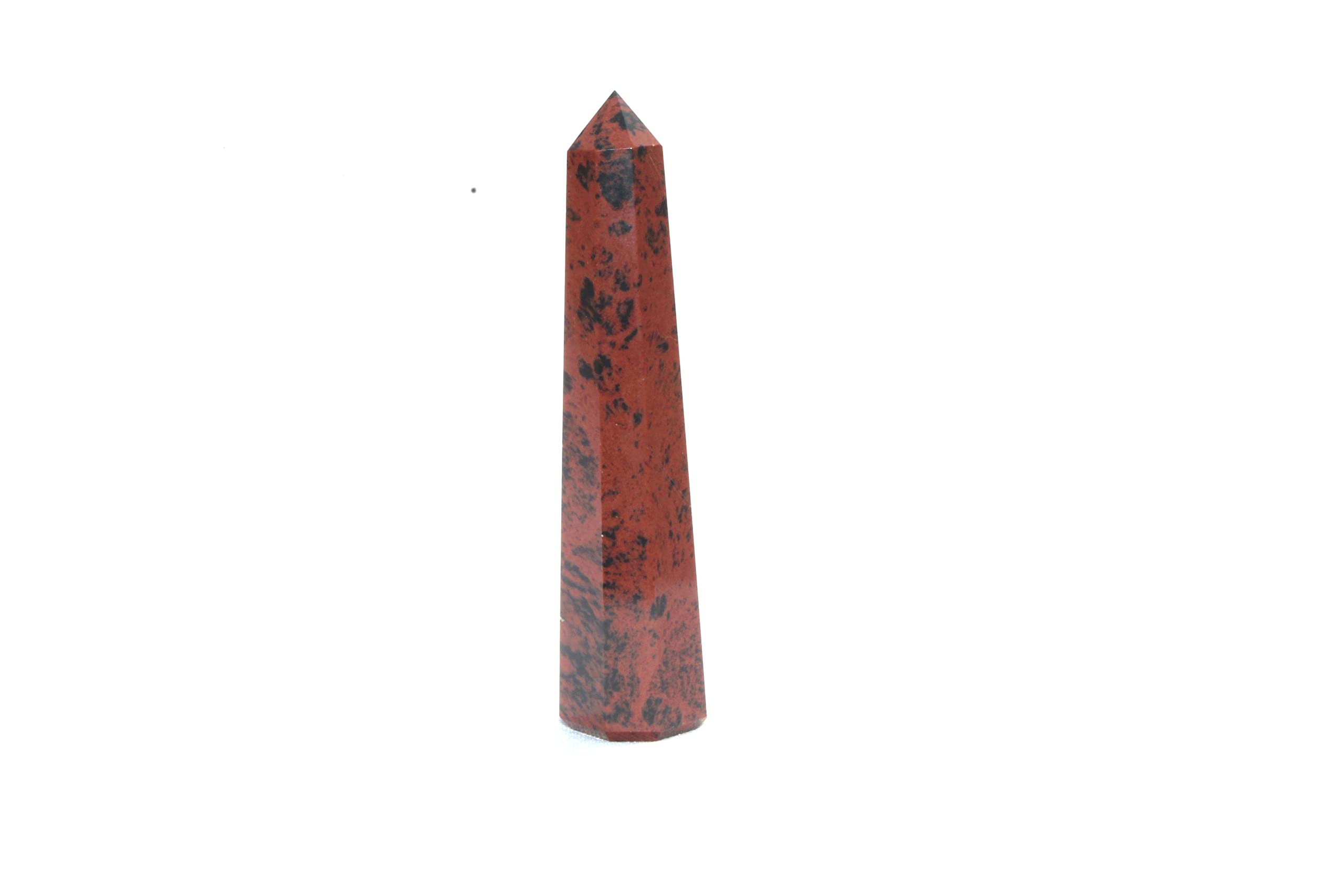 Mahogany Gemstone Obelisk | 3.5-4 inch | Grounding Protection | Natural | Home Decor