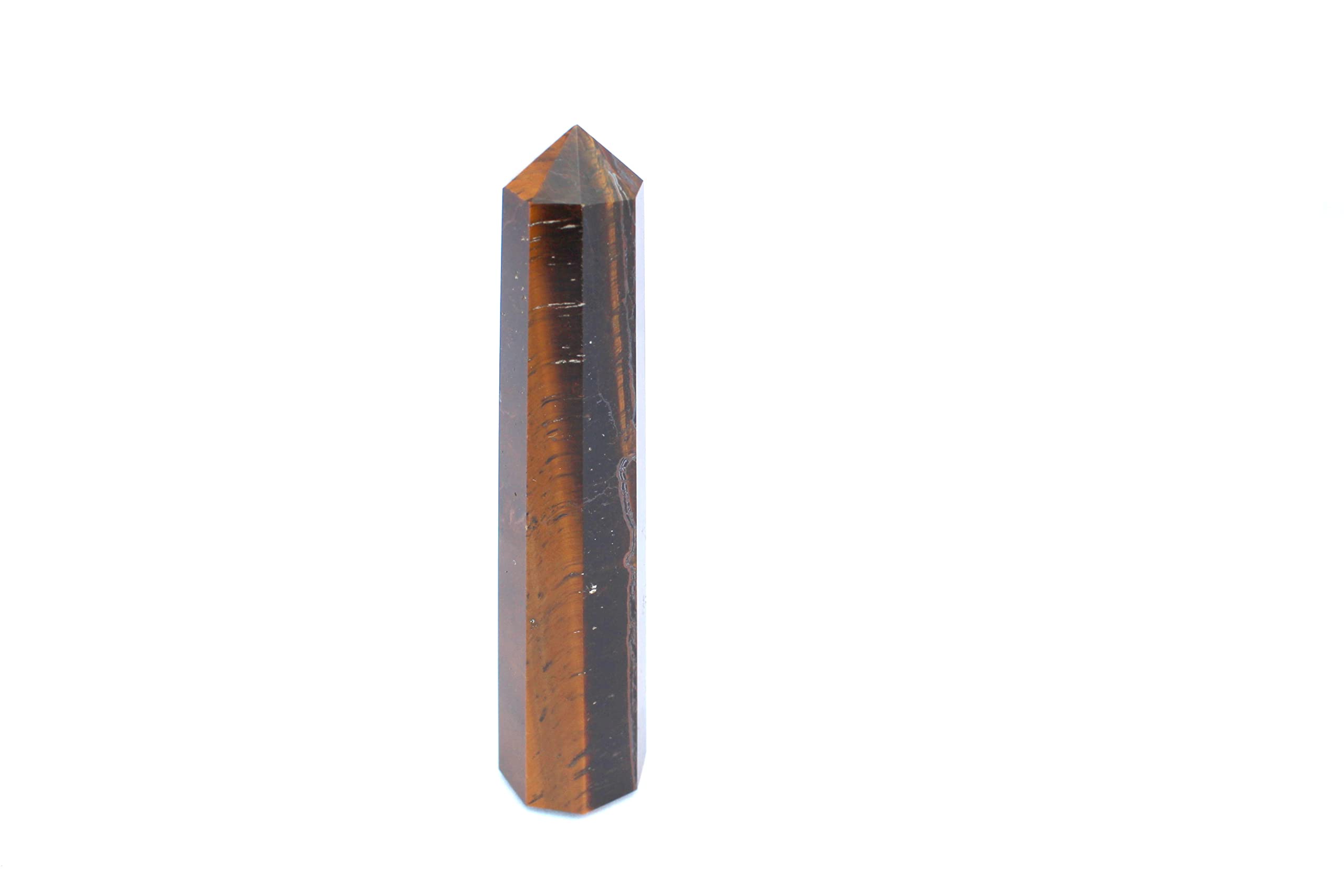 Tiger Eye Gemstone Obelisk | 3.5-4 inch | Protection & Confidence Boost | Natural | Home Decor