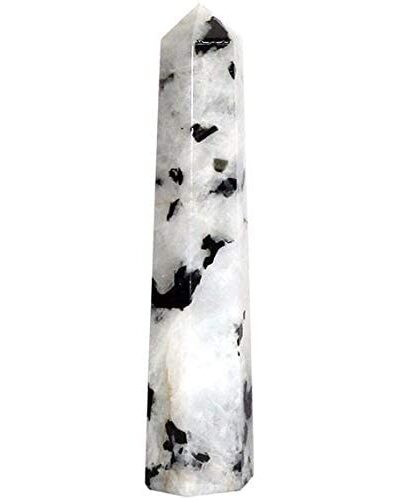 Rainbow Moonstone Gemstone Obelisk | 3.5-4 inch | Chakra Balancing | Natural | Home Decor