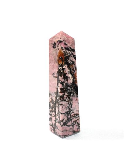 Rhodonite Gemstone Tower | 3.5-4 inch | Anger Control & Forgiveness Energy | Natural | Home & Office Decor