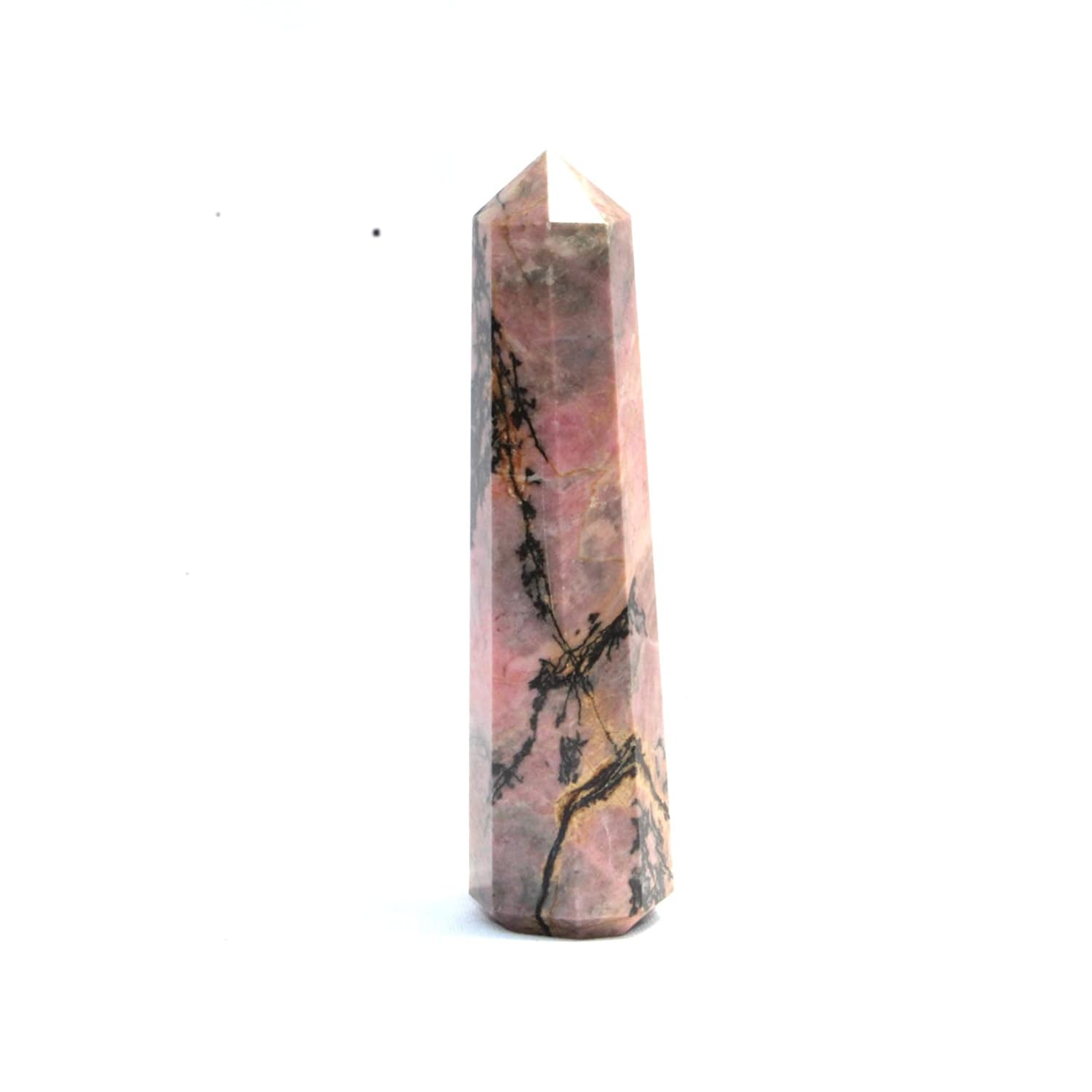 Rhodonite Gemstone Obelisk | 3.5-4 inch | Anger Control & Forgiveness Energy | Natural | Home Decor