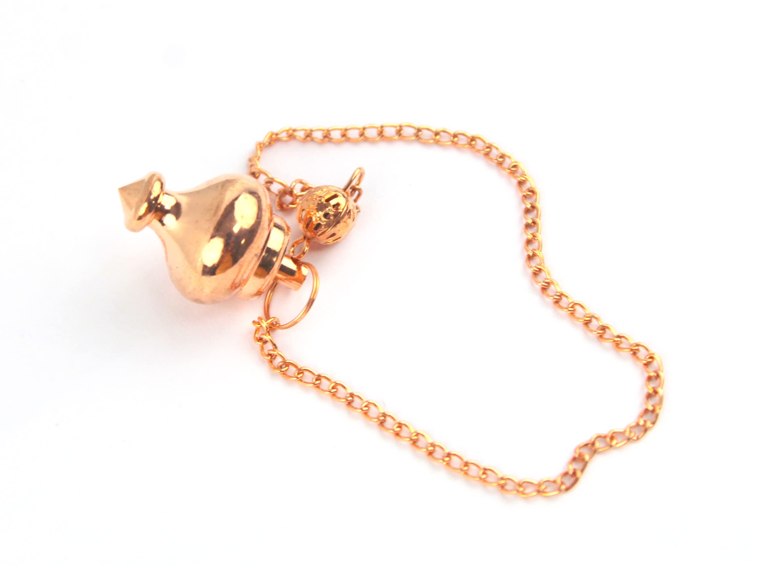 Pot Copper Pendulum | Healing , Metal Dowsing | Spiritual Tool With Chain