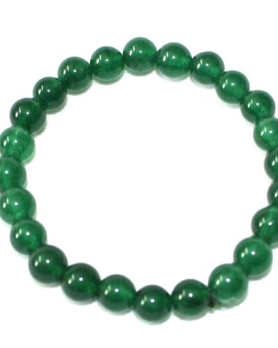 Jet Green Jade Bracelet | 8mm Beads | peace & emotional balance | Luck attraction