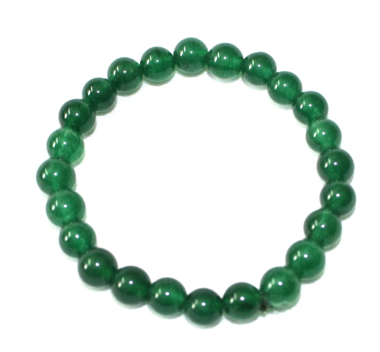 Jet Green Jade Bracelet | 8mm Beads | peace & emotional balance | Luck attraction