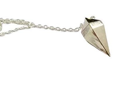 Double Point Silver Pendulum | Spiritual Healing , Energy | Metal Pendulum