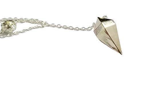 Double Point Silver Pendulum | Spiritual Healing , Energy | Metal Pendulum