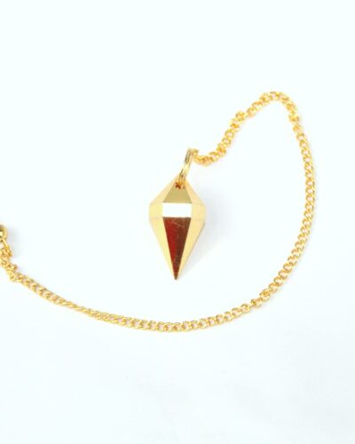 Double Point Gold Pendulum | Spiritual Healing , Energy | Metal Pendulum