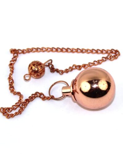 Round Ball Copper Pendulum | Healing , Therapy | Metal Pendulum