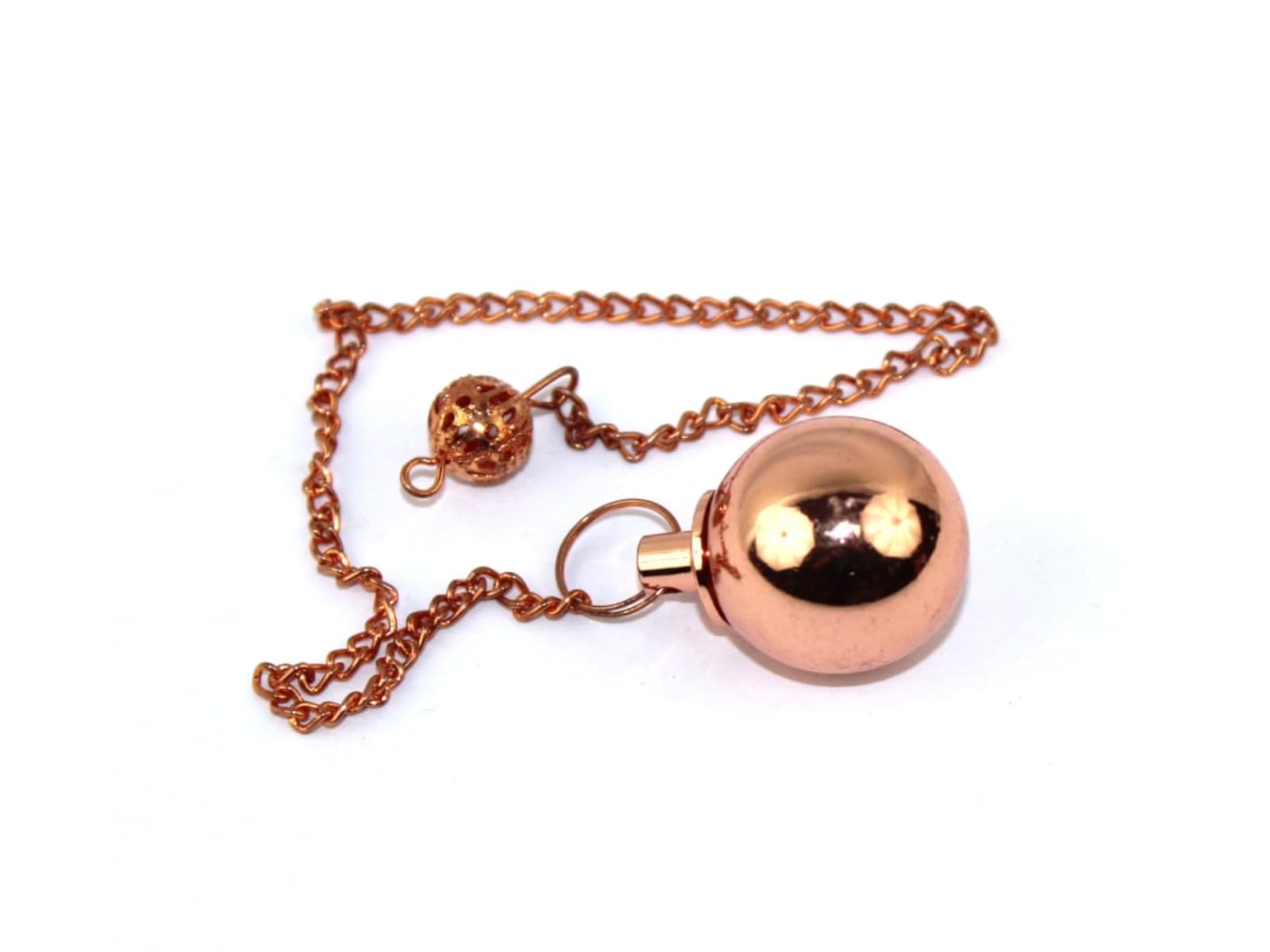 Round Ball Copper Pendulum | Healing , Therapy | Metal Pendulum