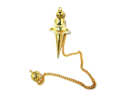 DISC Gold Plated Metal Pendulum | Dowsing , Meditation , Spiritual | Metal Pendulum