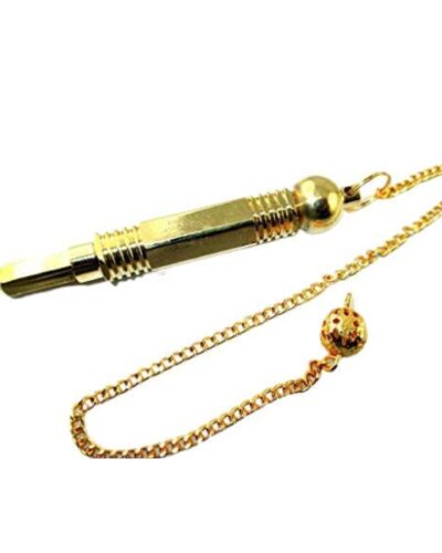 3 Piece Gold Plated Pendulum | Dowsing , Spiritual , Meditation , Gift | Metal Pendulum