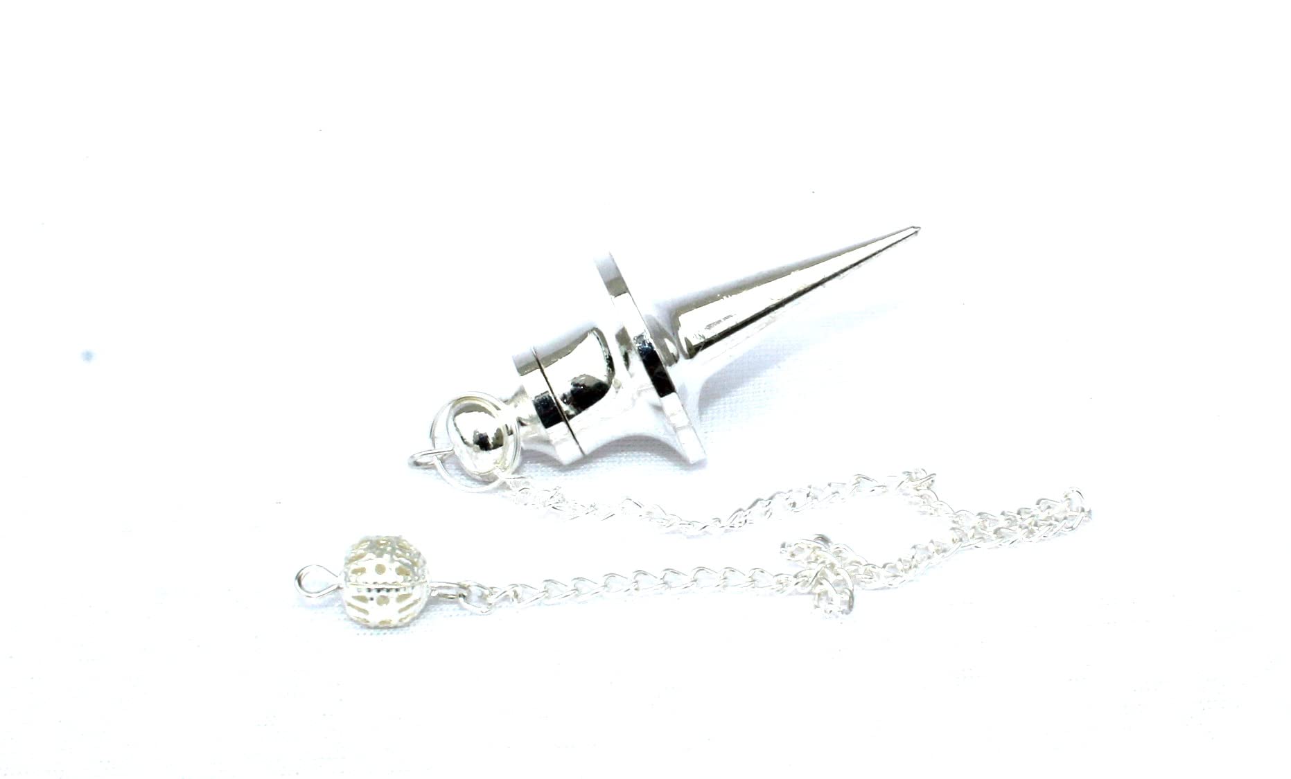 DISC Silver Plated Pendulum | Dowsing , Meditation , Spiritual | Metal Pendulum