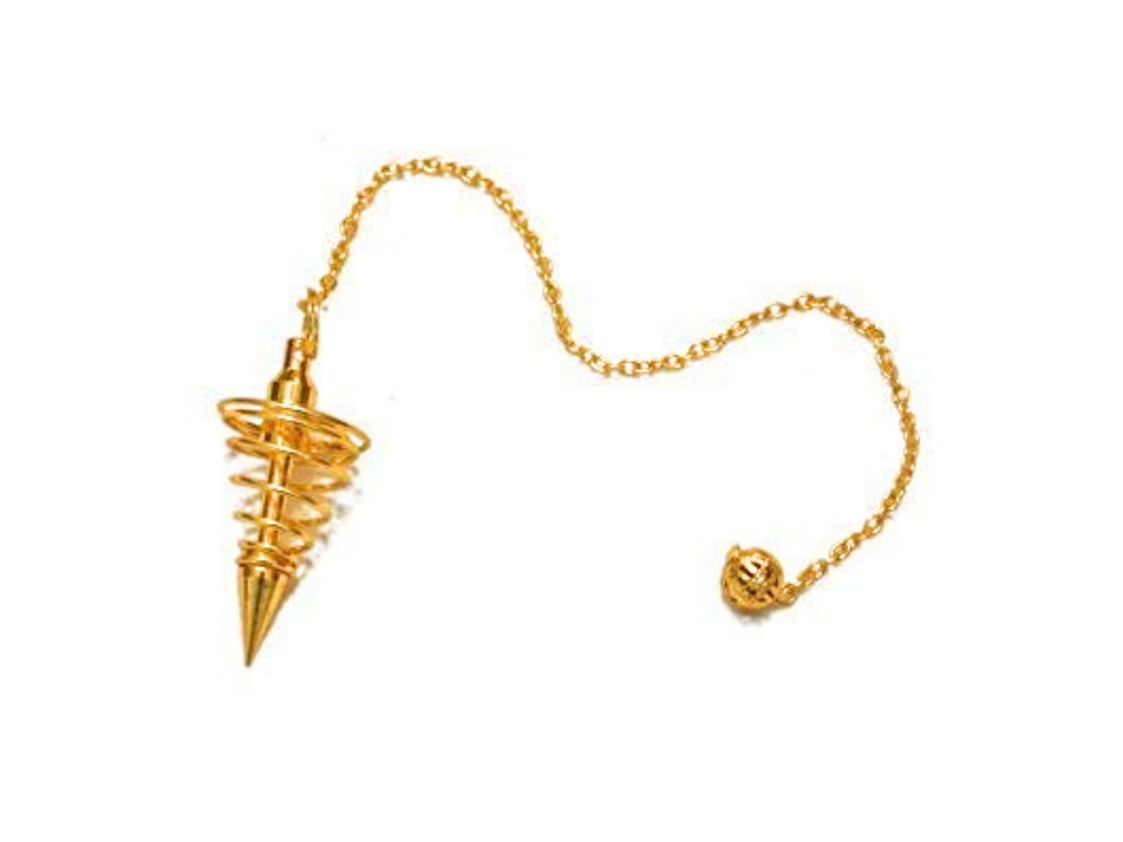 Vortex Gold Plated pendulum | Spiritual | Meditation | Dowsing | Healing | Metal Pendulum