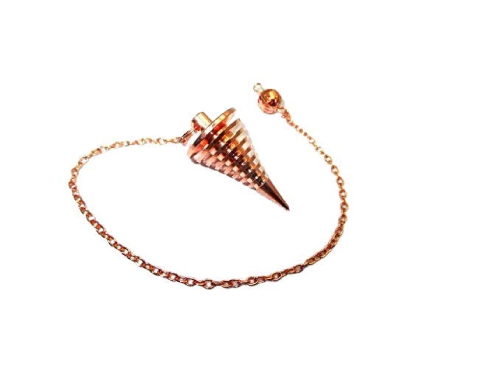 Twisted Coil Cone Copper Pendulum | Spirituality | Dowsing | Divine Energy | Metal Pendulum
