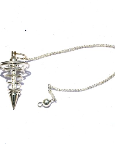 Vortex Silver Plated Pendulum | Spirituality | Meditation | Dowsing | Healing | Metal Pendulum