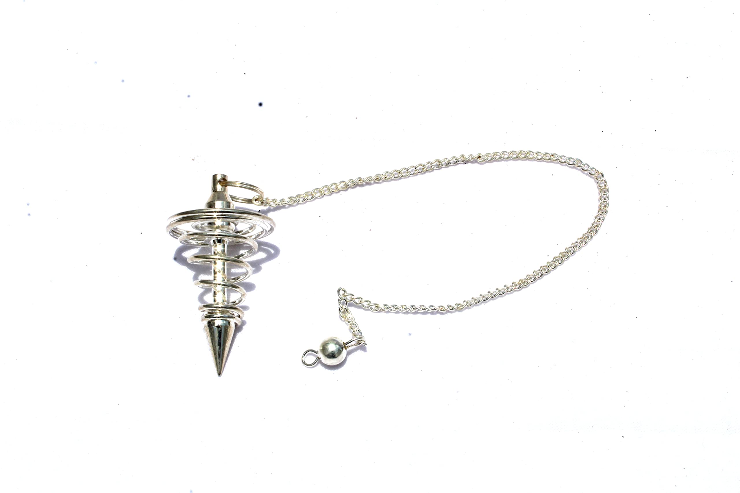 Vortex Silver Plated Pendulum | Spirituality | Meditation | Dowsing | Healing | Metal Pendulum
